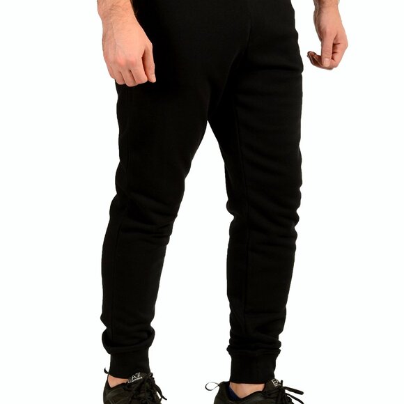 Versace Men's Black & White Logo Medusa Head Sweat Track Pants US M IT 50 - Picture 2 of 6